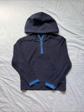 Stio Kids Navy Hoodie with Blue Trim